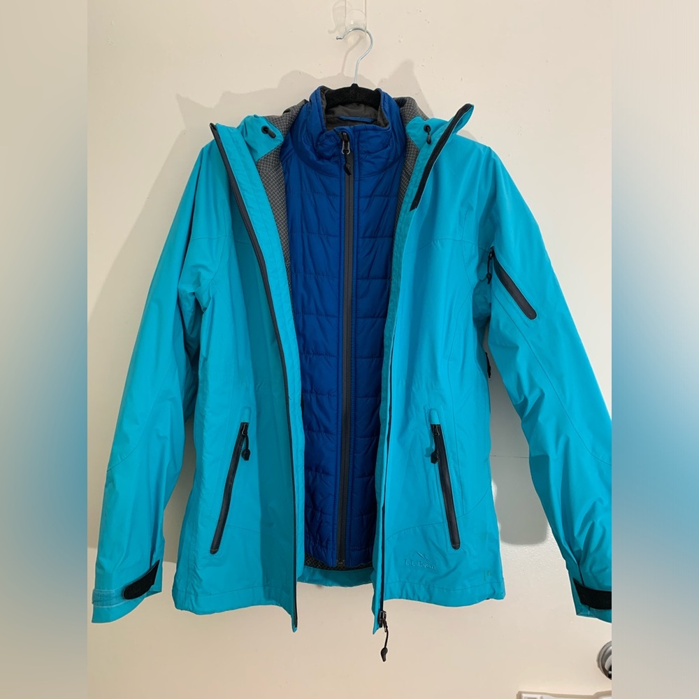 Blue Women’s XS L.L.Bean 3-in-1 Waterproof Jacket